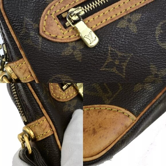 LOUIS VUITTON Marly Dragonne GM Clutch Hand Bag Monogram Brown - Picture 12 of 15